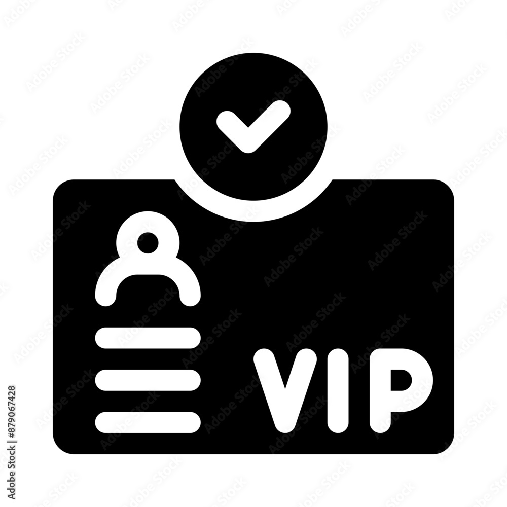 Fototapeta premium membership card glyph icon