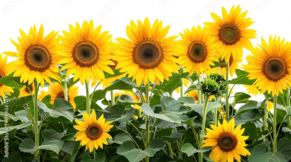 Fototapeta premium Vibrant Sunflowers in a Field