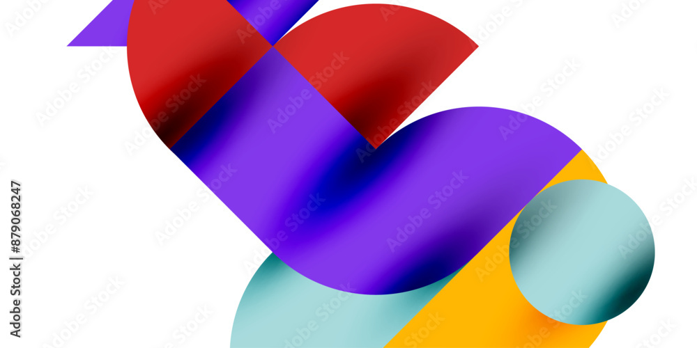 Tech minimal circular shapes geometric art. Vector modern circles Tech minimal circular shapes geometric art. Vector modern circles