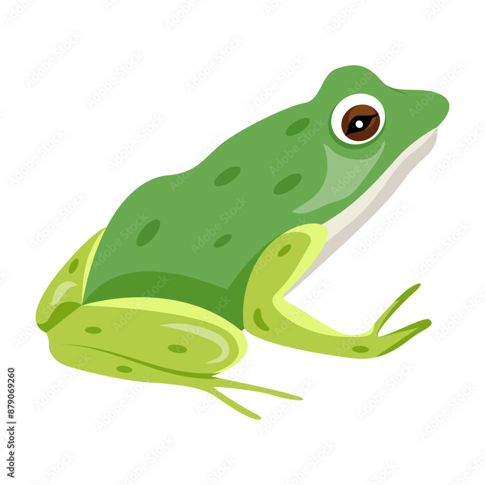 Obraz premium Water frog icon in flat style