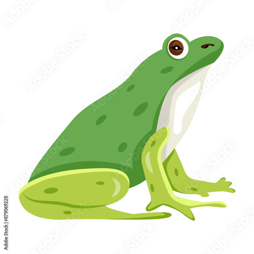 A flat vector icon of cute amphibian 

