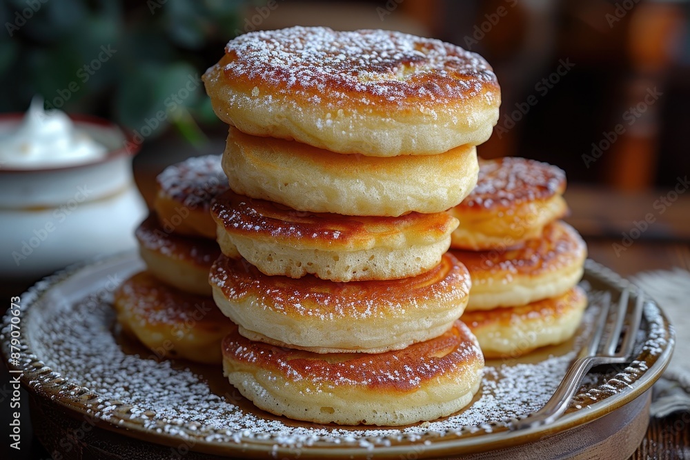 A plate of Welsh cakes, dusted with sugar and served warm. A plate of Welsh cakes, dusted with sugar and served warm.