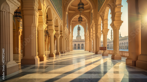 3D Rendering of Islamic Mosque Interior