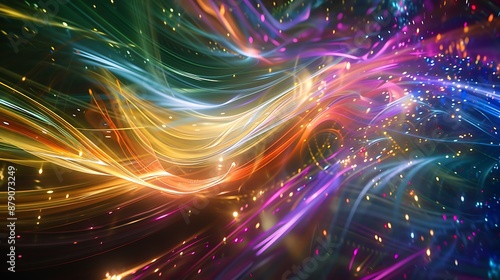 Luminous ribbons of light dancing in the night, orchestrating a breathtaking Spectrum Symphony.
