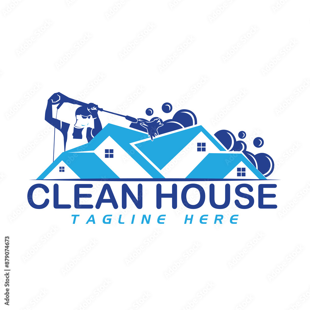 real estate logo design
home clean service logo