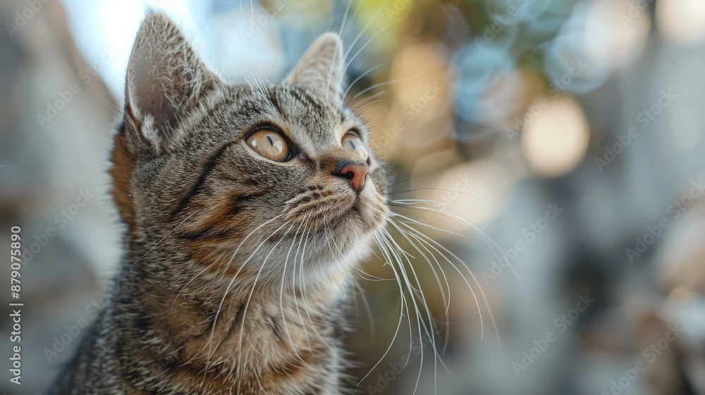 Majestic Russian Blue Cat on a Clean Background Majestic Russian Blue Cat on a Clean Background