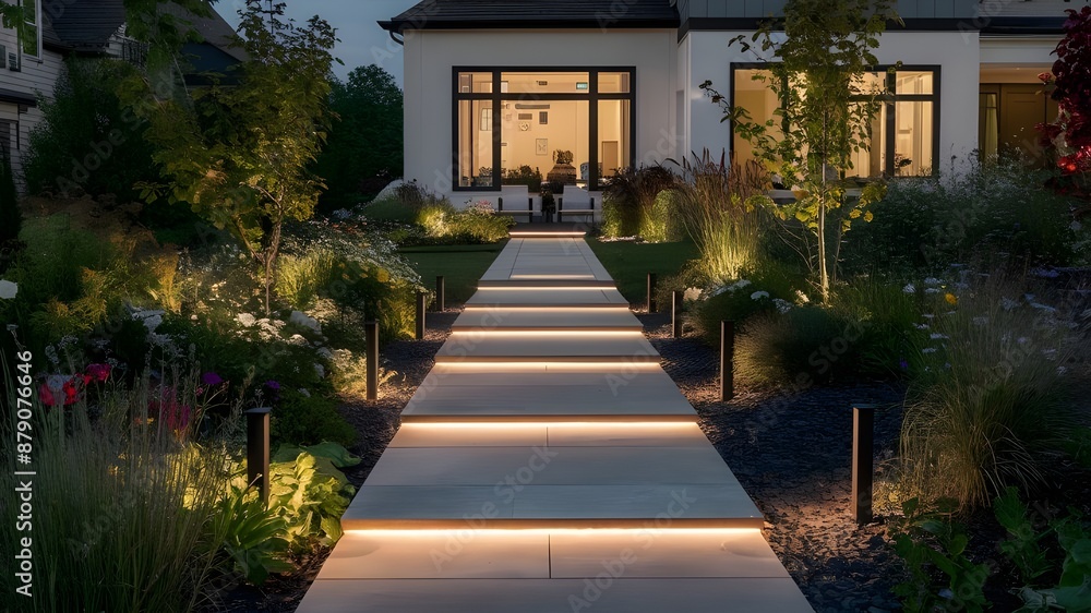 Fototapeta premium Night view of modern eco city