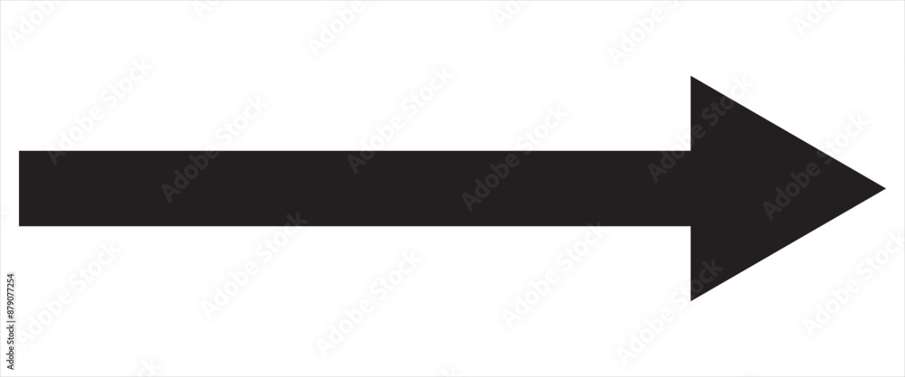 Long arrows icon set. Vector set of trendy long arrows left and right in flat style. Long arrows icon set. Vector set of trendy long arrows left and right in flat style.