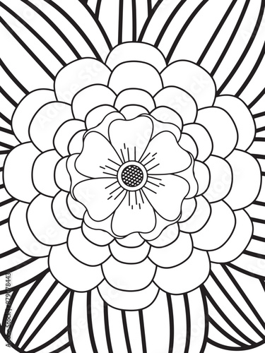 flowers Coloring Book Pages flowers for Relaxation and Stress Relief on Flowers Patterns	
