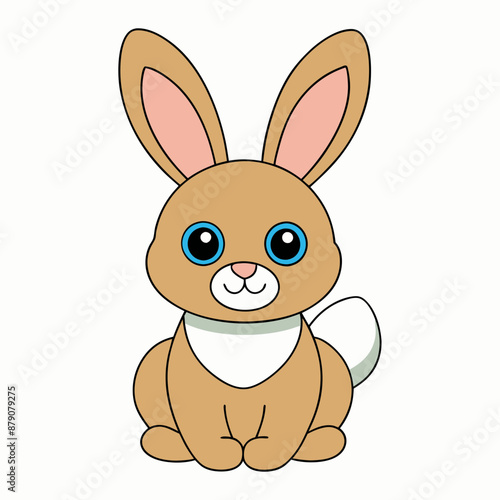 Cute Rabbit Vector Illustration - Adorable and High-Quality Graphics