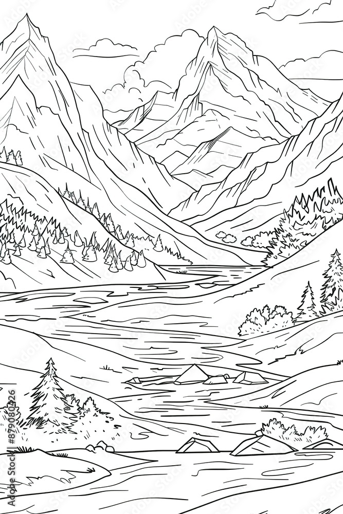 mountain landscape with mountains mountain landscape with mountains