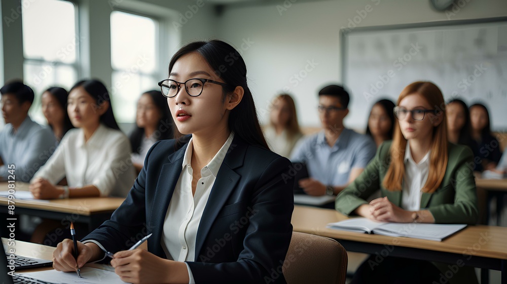 Briefing session at a global company. Image of a business study group or academic conference. Briefing session at a global company. Image of a business study group or academic conference.