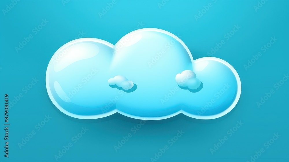 Stylish speech bubble icon for digital communication. Stylish speech bubble icon for digital communication.