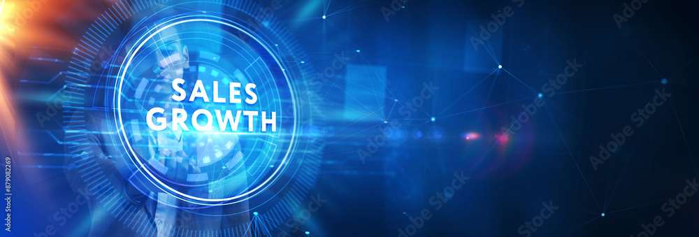 Obraz premium Sales growth, increase sales or business growth concept.