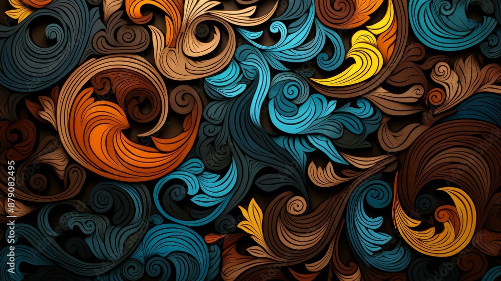 Unique collection of stylized scribble patterns in earth tones with detailed textures and intricate designs, presented in flat illustrations. Unique collection of stylized scribble patterns in earth tones with detailed textures and intricate designs, presented in flat illustrations.