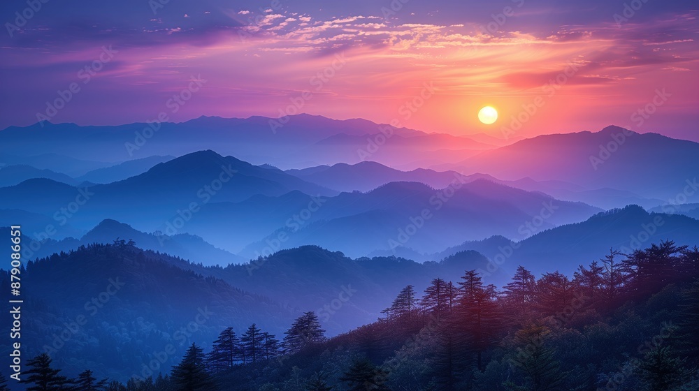 Sunrise over Mountains: The first light of dawn breaking over a mountain range, symbolizing new beginnings and hope. Sunrise over Mountains: The first light of dawn breaking over a mountain range, symbolizing new beginnings and hope.