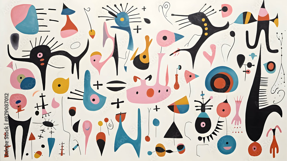 Abstract Illustration of Colorful Shapes and Figures Abstract Illustration of Colorful Shapes and Figures