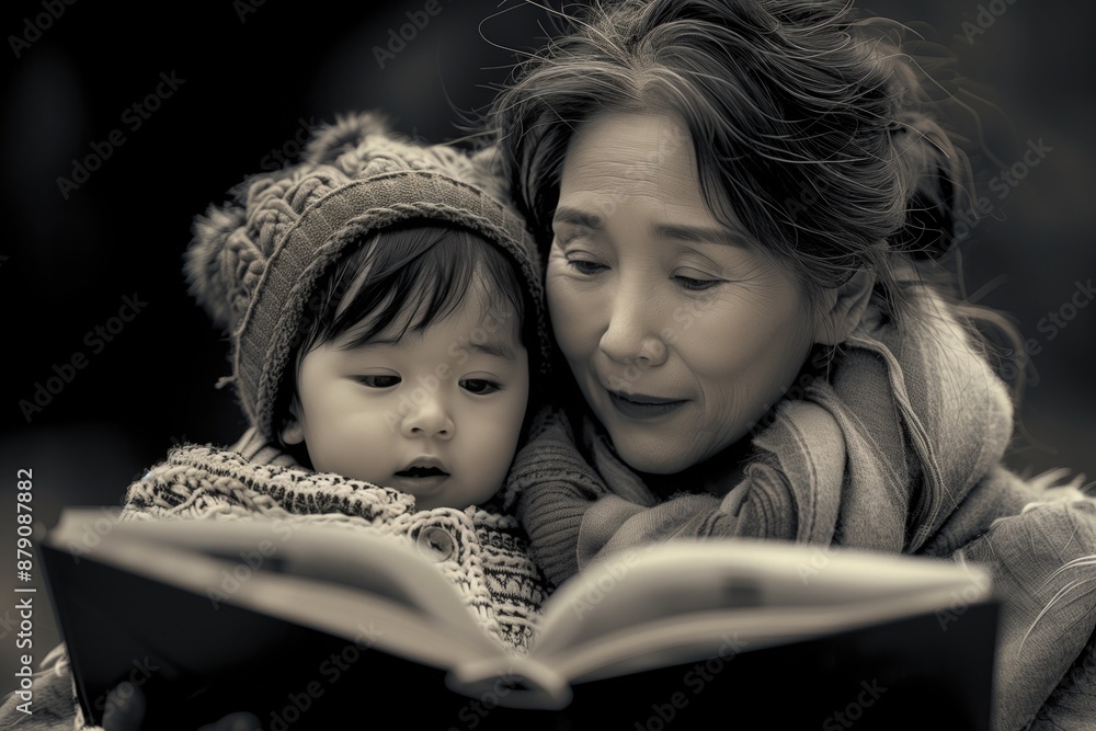 Parent Reading to Child: A parent reading a book to their child, symbolizing intellectual and emotional growth Parent Reading to Child: A parent reading a book to their child, symbolizing intellectual and emotional growth