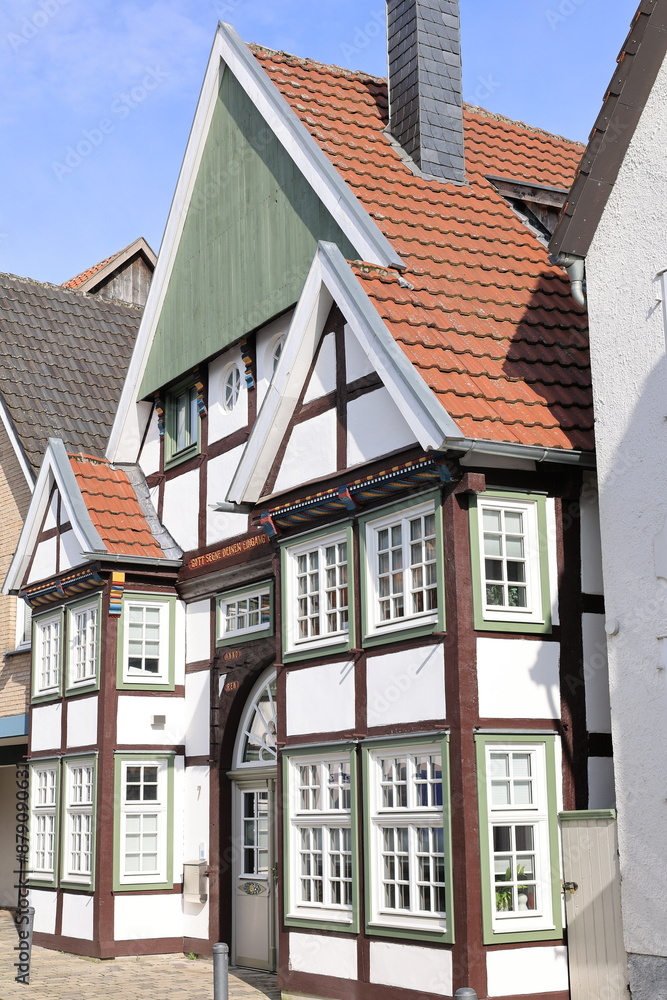 Fototapeta premium Blick in das Zentrum der Stadt Rietberg in Nordrhein-Westfalen