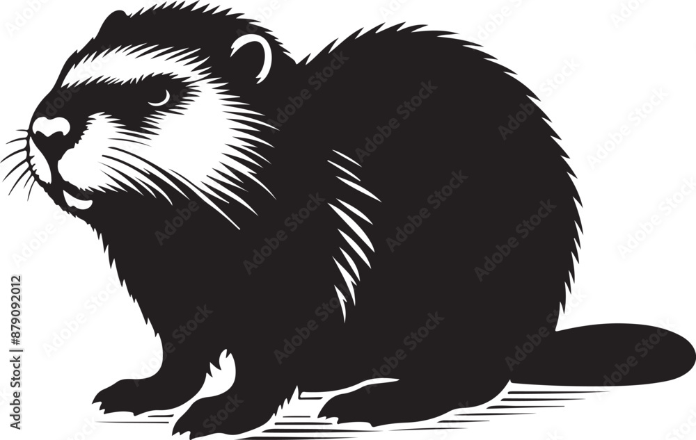 Beaver design silhouette vector art work EPS file, Generator AI Beaver design silhouette vector art work EPS file, Generator AI