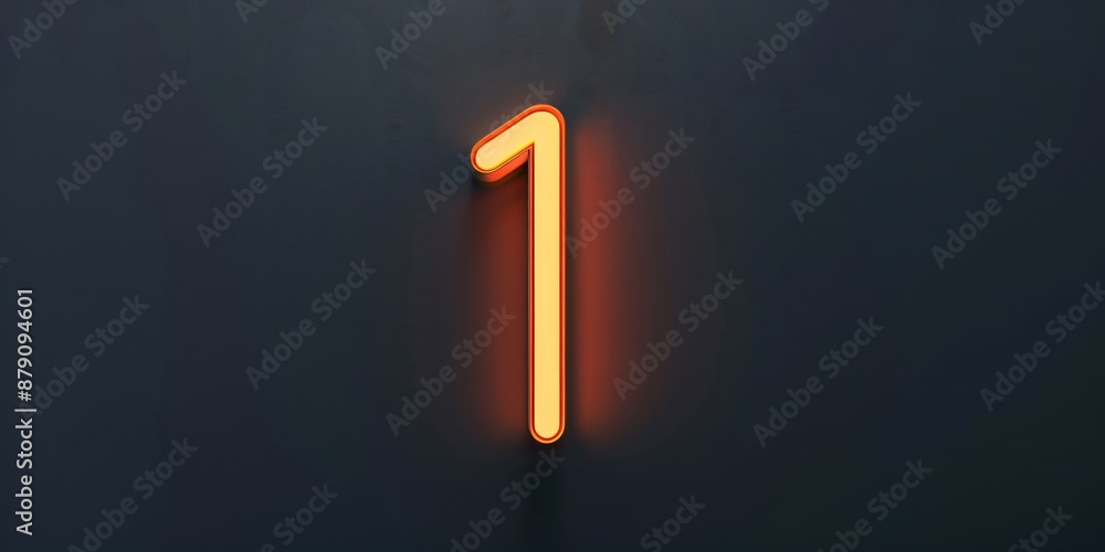 A chic and fashionable LED depiction of the digit 1 in a vibrant orange hue against a black backdrop, ideal for contemporary and tech-savvy concepts. A chic and fashionable LED depiction of the digit 1 in a vibrant orange hue against a black backdrop, ideal for contemporary and tech-savvy concepts.