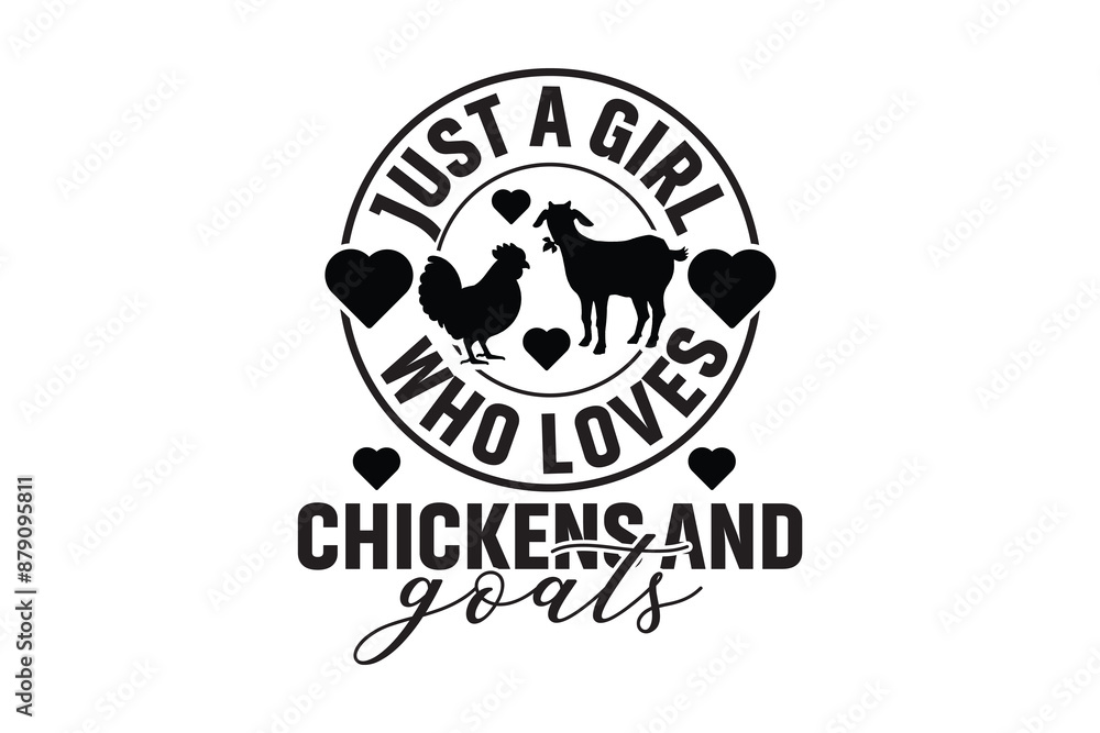 Obraz premium Goat Lover EPS T shirt Design, Goat owner, Goat Cricut, Goat Mom Shirt