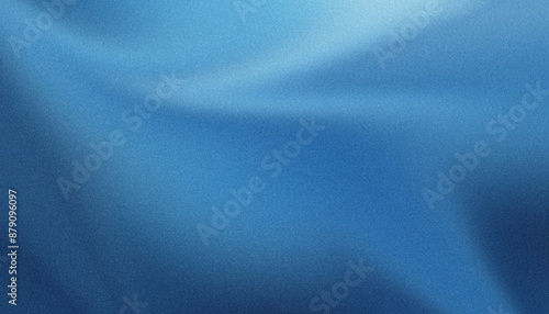 Blue metallic background with light reflections forming abstract wavy pattern