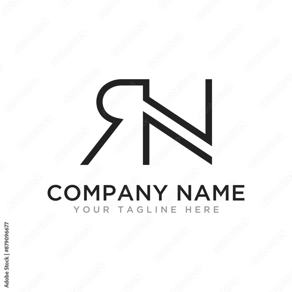 Letter RN Logo Design Letter RN Logo Design