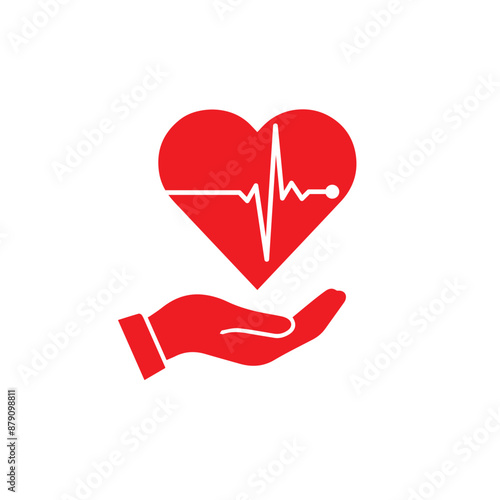 heart cpr medical icon vector design	
