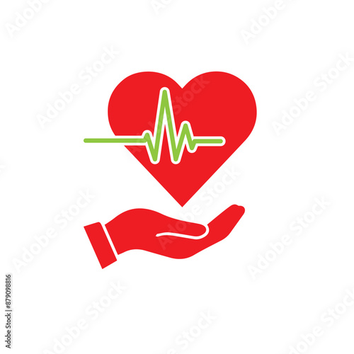 heart cpr medical icon vector design	
