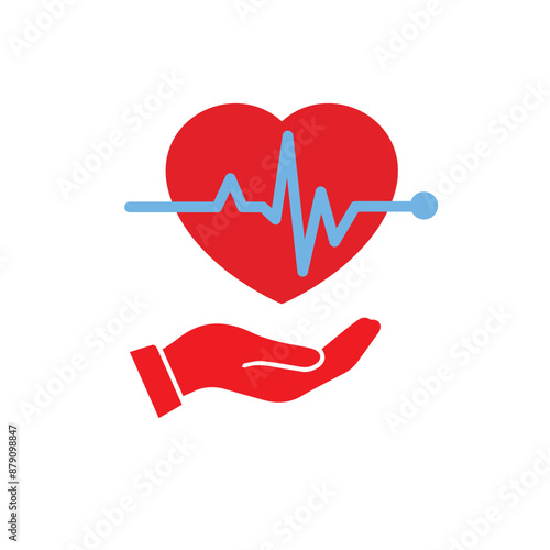 heart cpr medical icon vector design	
