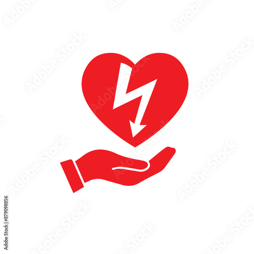 heart cpr medical icon vector design	
