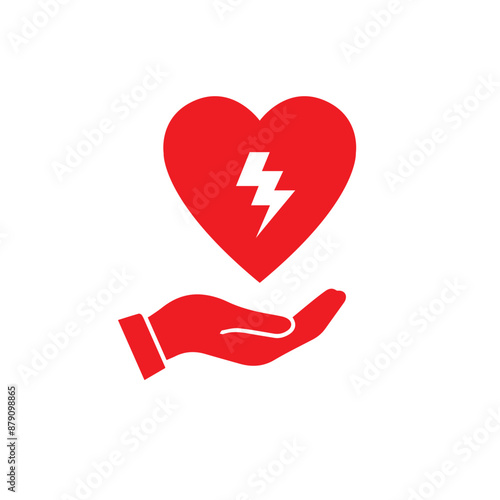 heart cpr medical icon vector design	
