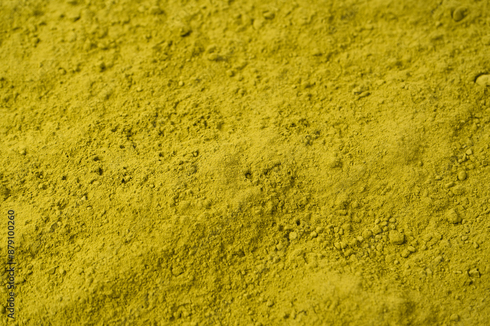 Matcha tea, matcha powder as a background.