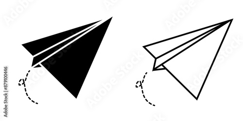 paper plane icon on white background