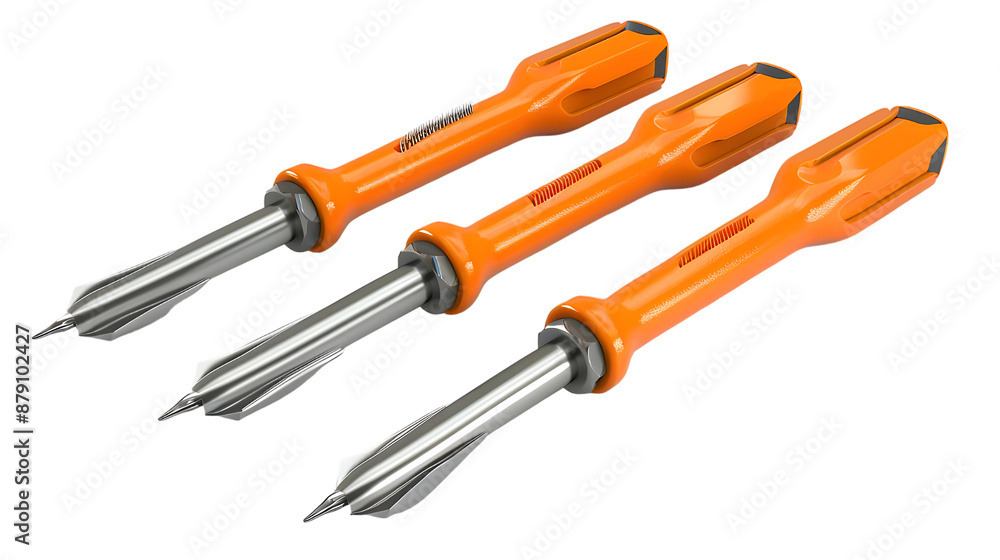 Pack of High-performance screwdrivers for electronic and mechanical repairs Isolated on transparent background. Pack of High-performance screwdrivers for electronic and mechanical repairs Isolated on transparent background.