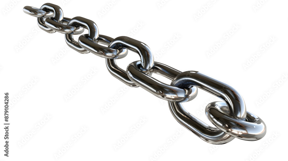 steel chain isolated on white background,generative ai steel chain isolated on white background,generative ai