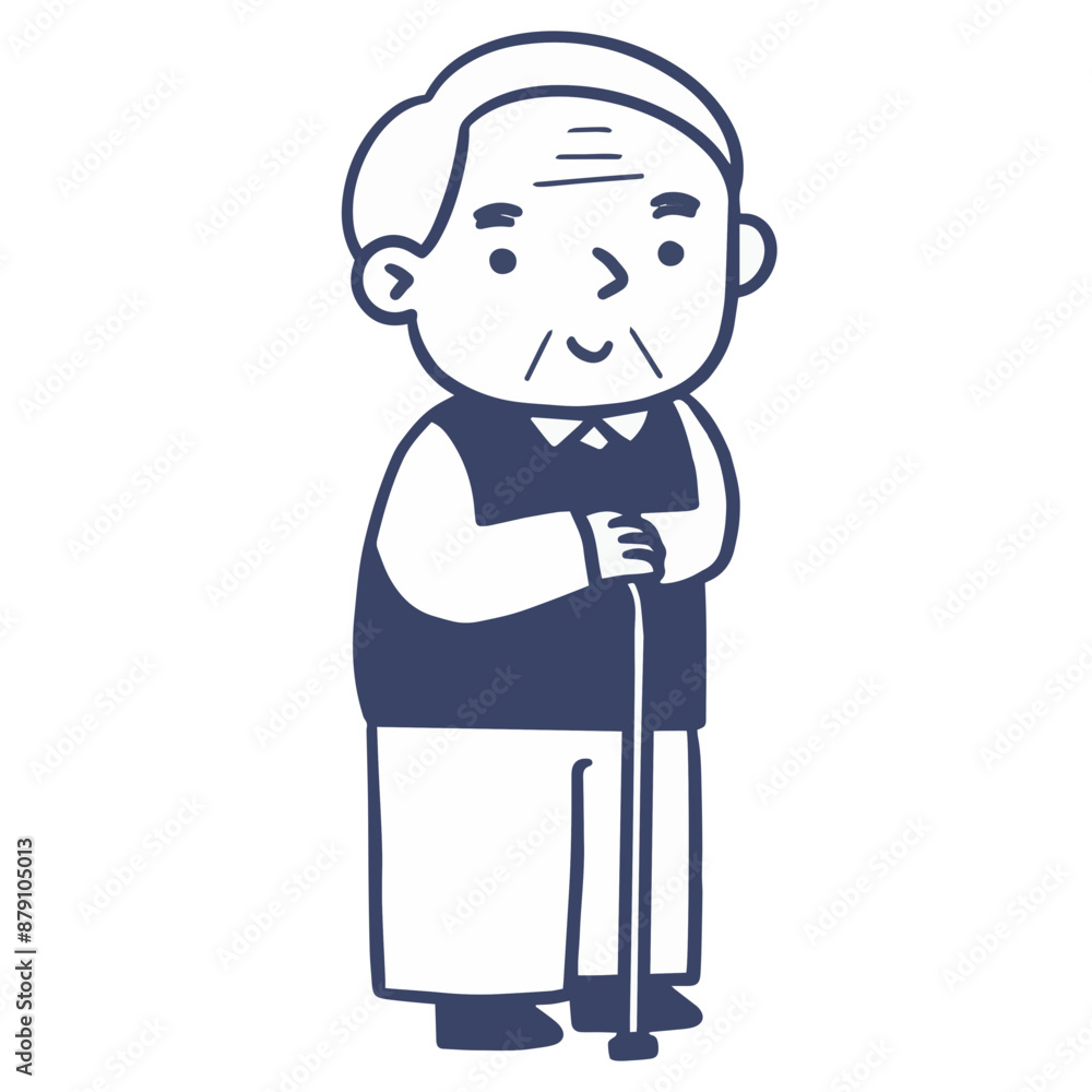 Obraz premium eldelry character illustration