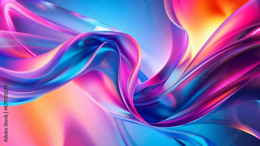 Fototapeta premium Vibrant abstract 3D sale AI generated illustration