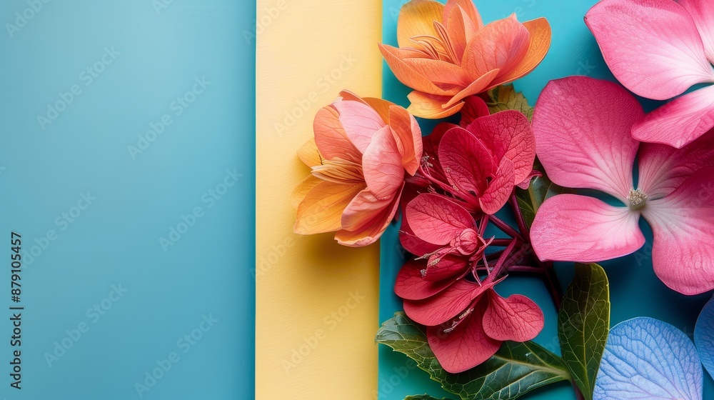 Obraz premium Vibrant and dynamic color palette AI generated illustration