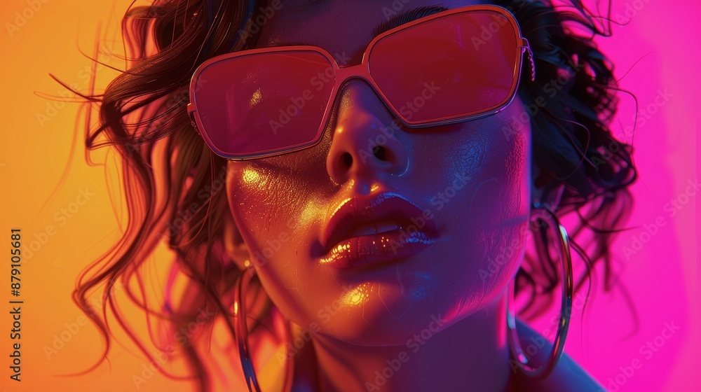 Vibrant and striking render of a hot babe in a 3D style AI generated illustration Vibrant and striking render of a hot babe in a 3D style AI generated illustration