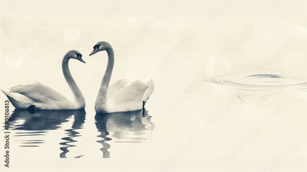 Fototapeta premium Card design: Enchanted garden wedding invitation, floral fantasy with spacious text area