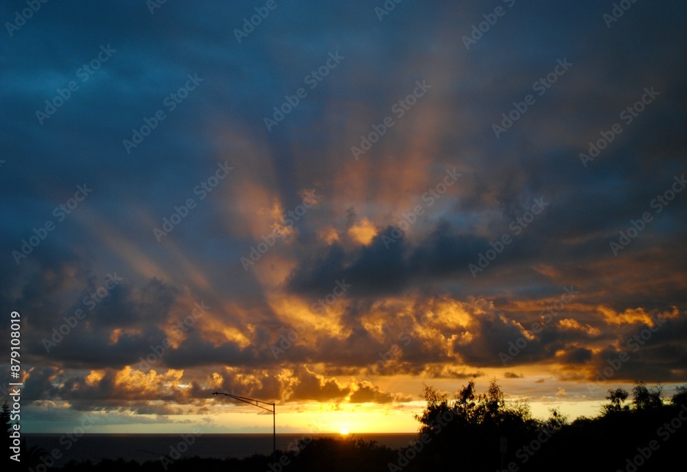 Fototapeta premium sunset over the beach 