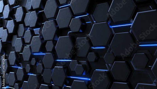 3D abstract background wallpaper, colorful futuristic design with geometric shapes and vibrant neon lights