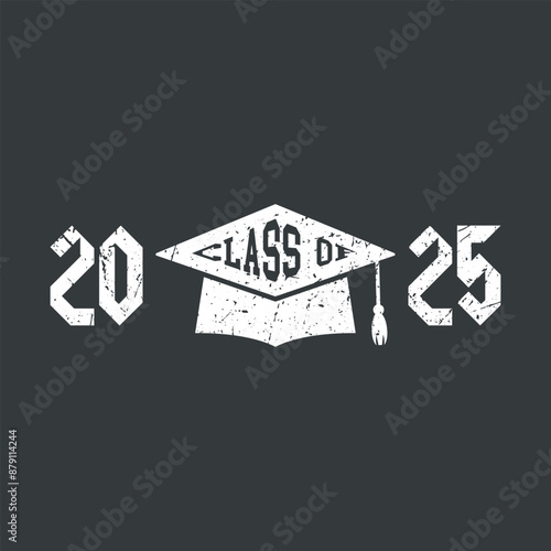 Class of 2025 design, College t-shirt design printable text vector