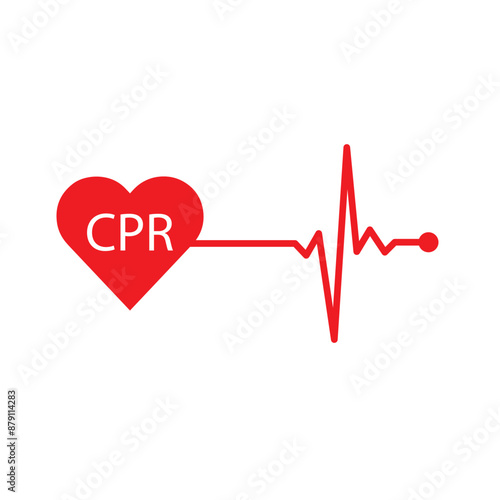 heart cpr medical icon vector design	
