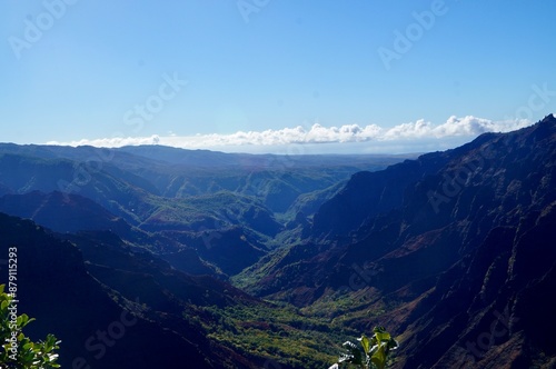 landscape with clouds Waimea Canyon