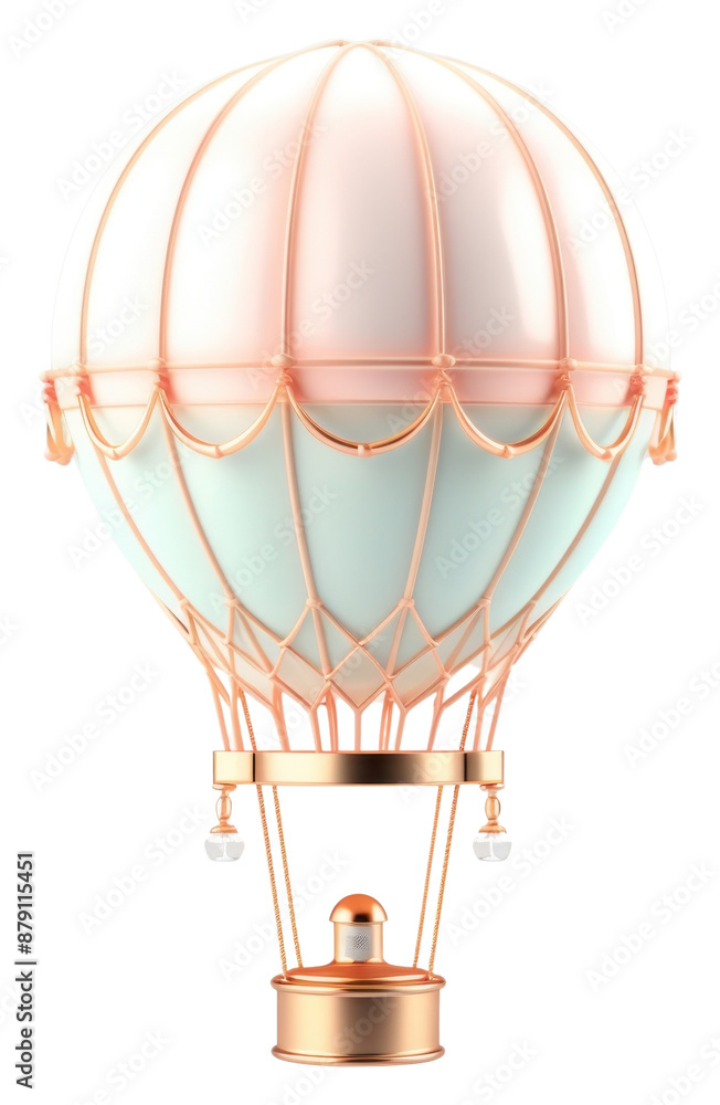 PNG 3d render of hot air balloon aircraft vehicle transportation. PNG 3d render of hot air balloon aircraft vehicle transportation.