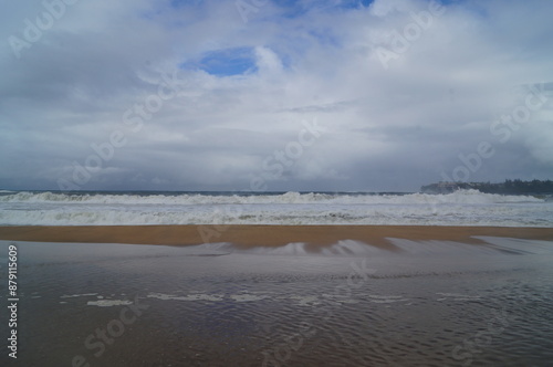 a cloudy day along the coastline