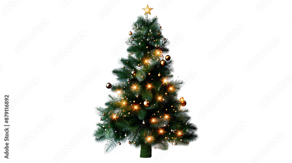 christmas tree isolated on white background.generative ai christmas tree isolated on white background.generative ai
